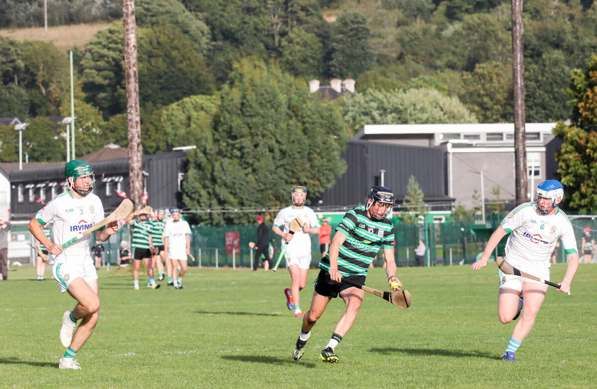 Mark O'Brien of Douglas in action against Aghada during the 2023 P1 MHC. Picture: David Creedon Mark O'Brien of Douglas in action against Aghada during the 2023 P1 MHC. Picture: David Creedon