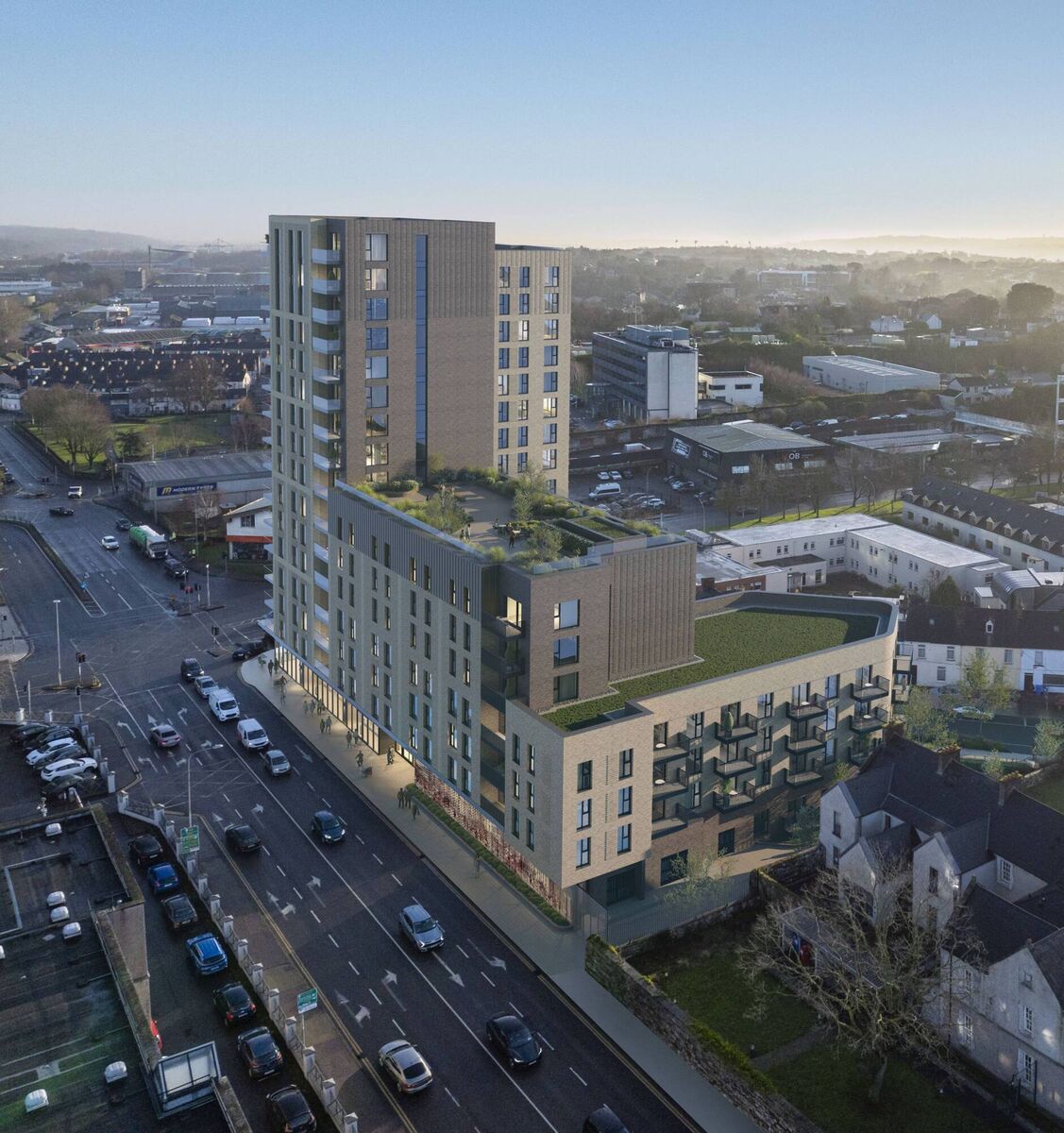 The development height will vary from four to 16 storeys at its tallest point. The development height will vary from four to 16 storeys at its tallest point.