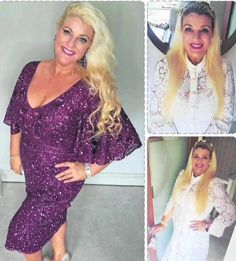 Emer O’Callaghan wearing this season’s hit colour, a burgundy sequin dress from Folkster, Kilkenny, and a popular winter white dress from Veronica’s Closet, Douglas, hair band from Ci Ci Boutique, Clonakilty. Emer’s make-up is Master Colors Paris, available from Emerald Beauty Clinic, 021 4365949