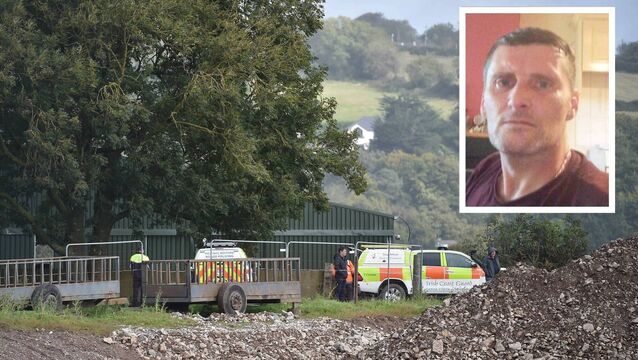 <p>Members of the Garda divisional crime scene investigation unit at the search site for Kieran Quilligan at Courtstown Industrial Estate, Little Island, Cork. Picture Dan Linehan</p>