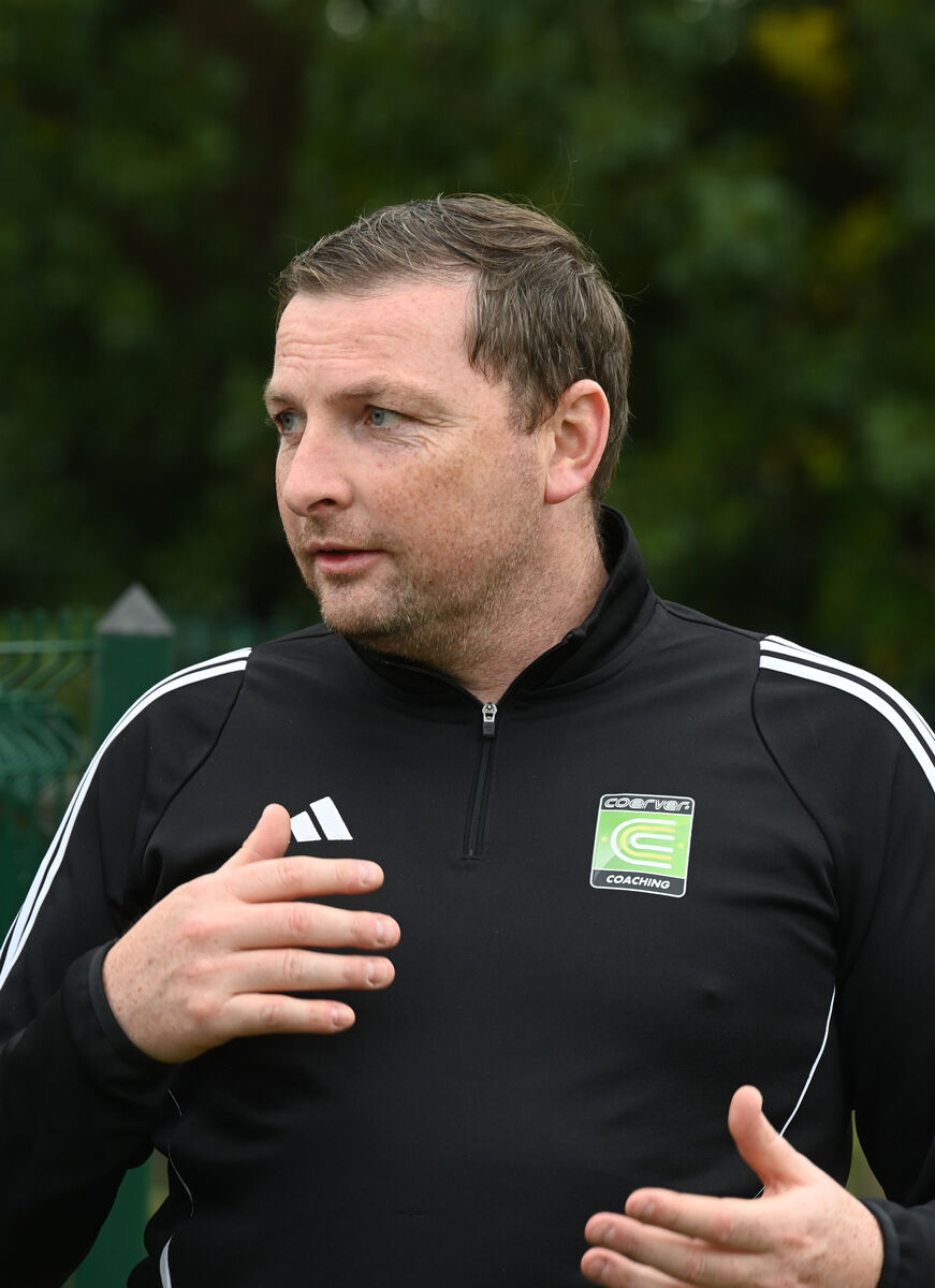 Denis Behan, Coerver Coaching at the launch of the new soccer training programme for CWSSL girls at the Casement Celtic pitch at Carrigrohane Road, Co Cork. ECHO Sport. Picture: Larry Cummins Denis Behan, Coerver Coaching at the launch of the new soccer training programme for CWSSL girls at the Casement Celtic pitch at Carrigrohane Road, Co Cork. ECHO Sport. Picture: Larry Cummins