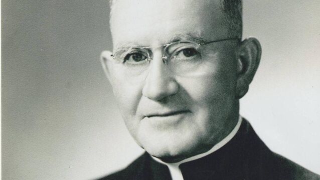 <p class="contextmenu internal_Caption">Fr Dick Ryan, who was born in Bartlemy in 1885 and died in San Francisco in1956</p>