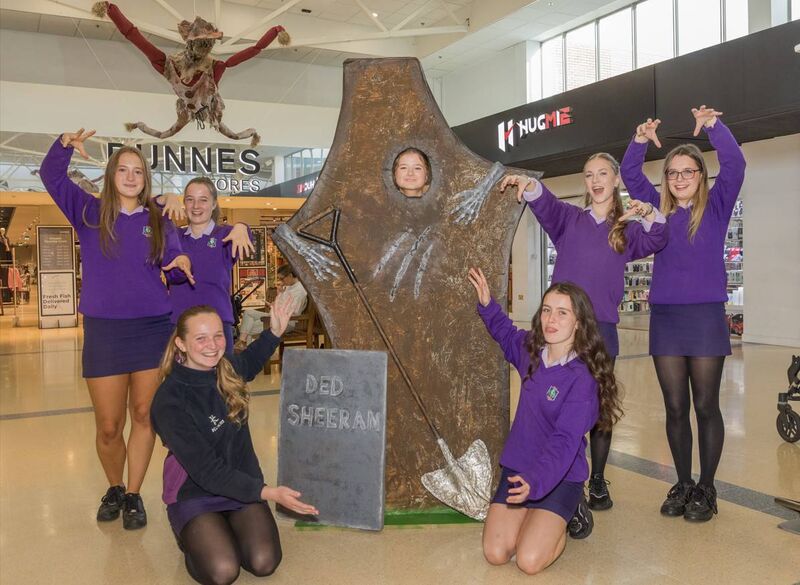 Art students from Regina Mundi College; Halloween is always an exciting time of the year at Douglas Court Shopping Centre in Cork city. Art students from Regina Mundi College; Halloween is always an exciting time of the year at Douglas Court Shopping Centre in Cork city.