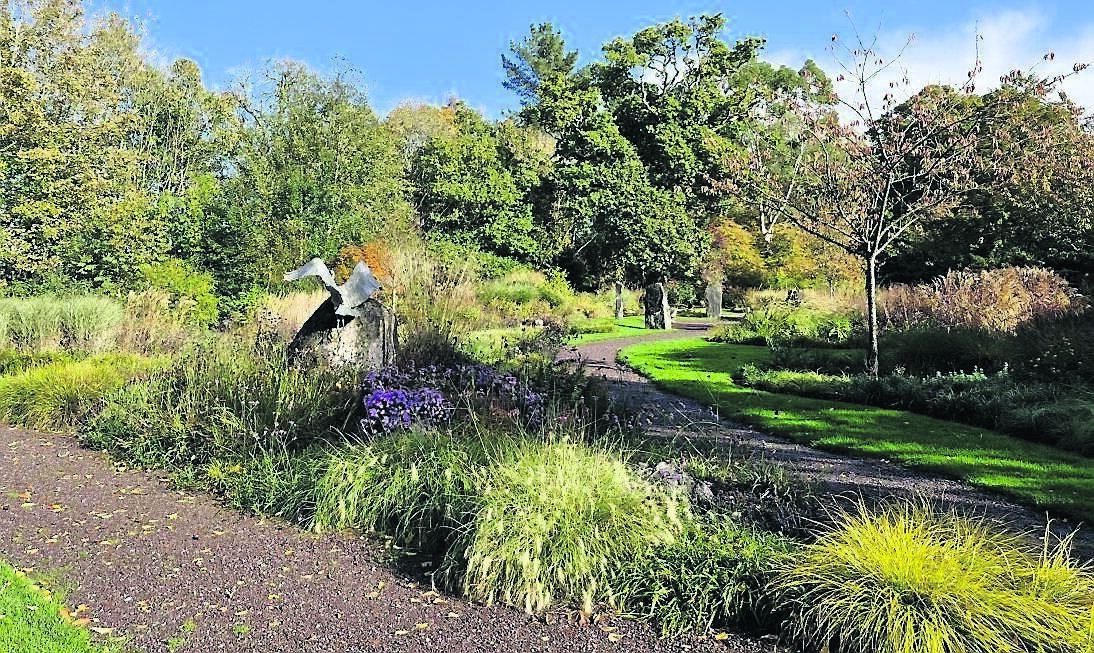  On sunny autumn days, the more muted colours and textures in the garden can be appreciated this month