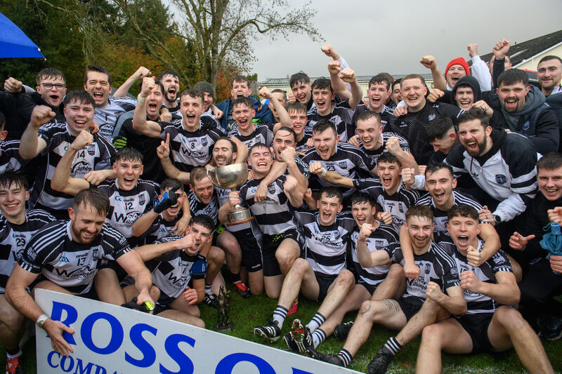 The Donoughmore team celebrate their win in the Ross Oil Junior A football final replay at Macroom. Picture: Dan Linehan The Donoughmore team celebrate their win in the Ross Oil Junior A football final replay at Macroom. Picture: Dan Linehan