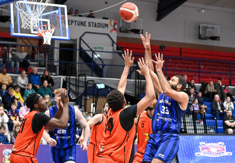 Neptune's Adon Gregorio shoots past Sligo's Ja'zere Noel. Picture: David Keane.  Neptune's Adon Gregorio shoots past Sligo's Ja'zere Noel. Picture: David Keane.
