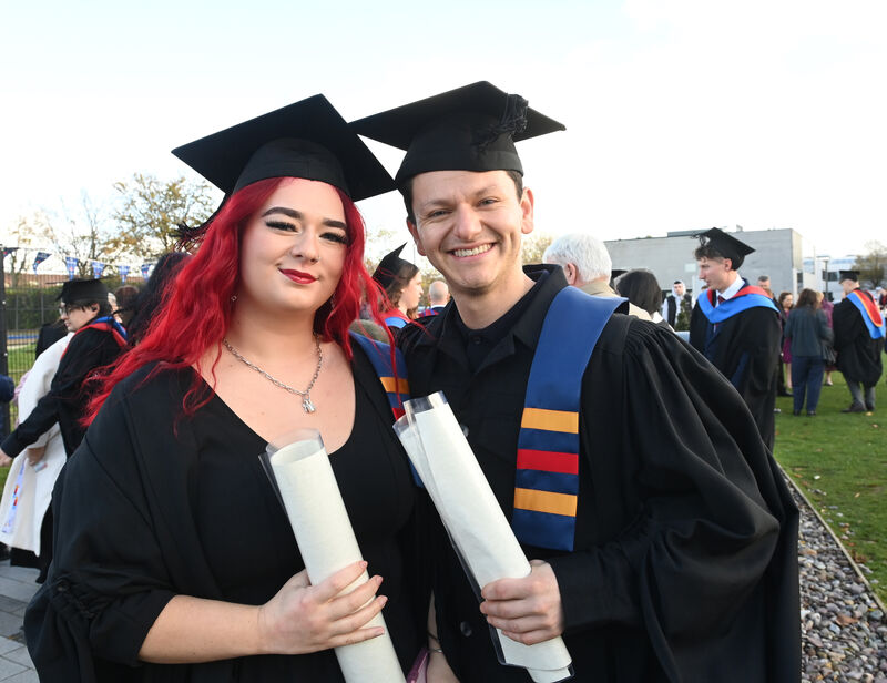  Graduates Emma Spillane and Diego Rojas Vela, from Midleton, who received Higher Certificates in Arts in Culinary Studies.