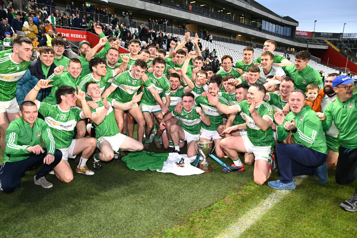 Aghabullogue players and mentors celebrate after defeating Uibh Laoire in Sunday's McCarthy Insurance Group Premier IFC final. The Coachford side are in Munster action this weekend. Picture: Eddie O'Hare