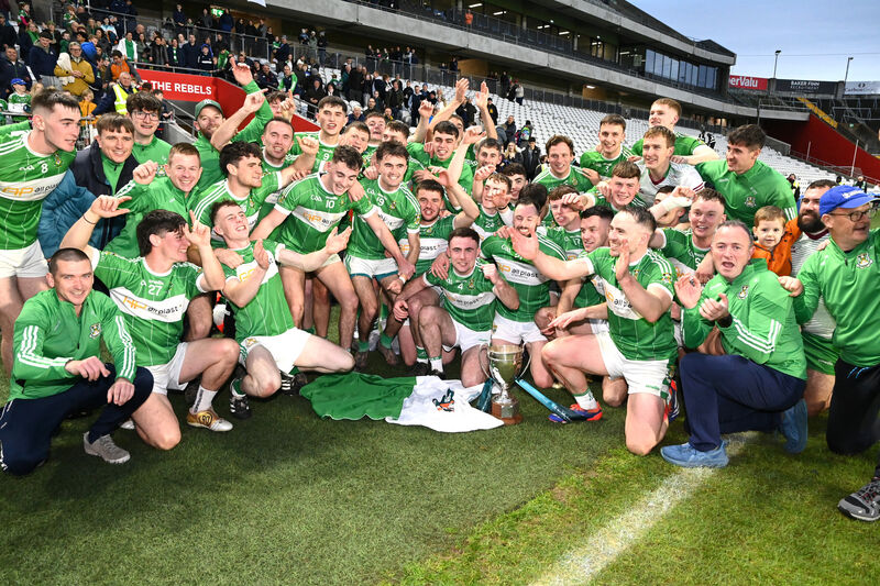 Aghabullogue players and mentors celebrate after defeating Uibh Laoire in Sunday's McCarthy Insurance Group Premier IFC final. The Coachford side are in Munster action this weekend. Picture: Eddie O'Hare