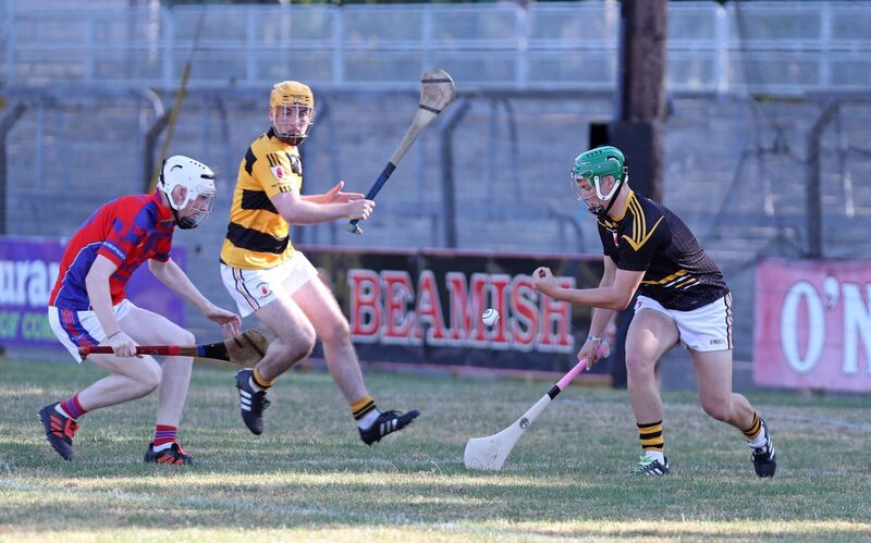 Colin O'Sullivan and Goalkeeper Luke Donovan, Na Piarsaigh, Eoghan Maher, Dripsey. Cork County Intermediate Hurling Championship 2018, Round 2, Na Piarsaigh V's Dripsey, at Pairc Ui Rinn, Cork. Colin O'Sullivan and Goalkeeper Luke Donovan, Na Piarsaigh, Eoghan Maher, Dripsey. Cork County Intermediate Hurling Championship 2018, Round 2, Na Piarsaigh V's Dripsey, at Pairc Ui Rinn, Cork.
