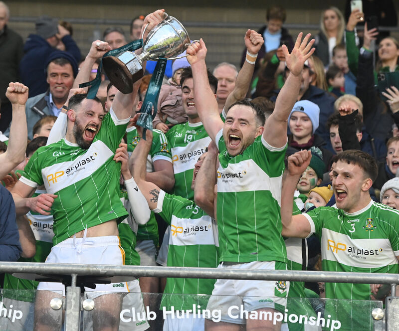 Aghabullogue celebrate defeating Uibh Laoire. Picture: Eddie O'Hare Aghabullogue celebrate defeating Uibh Laoire. Picture: Eddie O'Hare