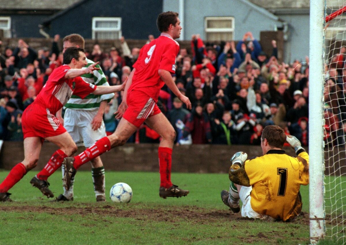 Cork City's Noel Hartigan turns to salute the crowd in 1998 at Turner's Cross. Picture: Eddie O'Hare.