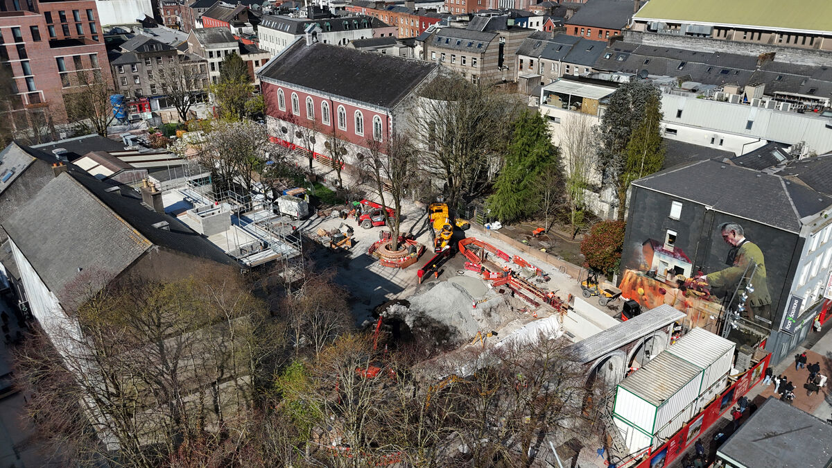 Bishop Lucey Park under re-development by Cork City Council in April of this year. Picture: Larry Cummins.