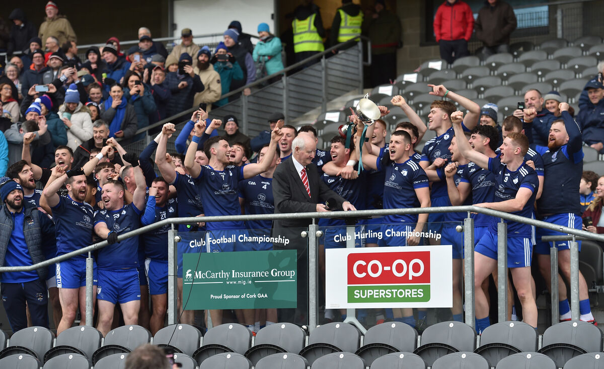 Knocknagree captain Anthony O'Connor and his team celebrate their win in the McCarthy Insurance Group Senior A fotball championship final at SuperValu Páirc Uí Chaoimh. Picture: Dan Linehan Knocknagree captain Anthony O'Connor and his team celebrate their win in the McCarthy Insurance Group Senior A fotball championship final at SuperValu Páirc Uí Chaoimh. Picture: Dan Linehan