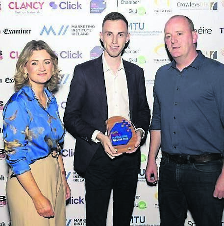 Seán Lynch, best digital marketing student at the Cork Chamber Digital Marketing Awards.