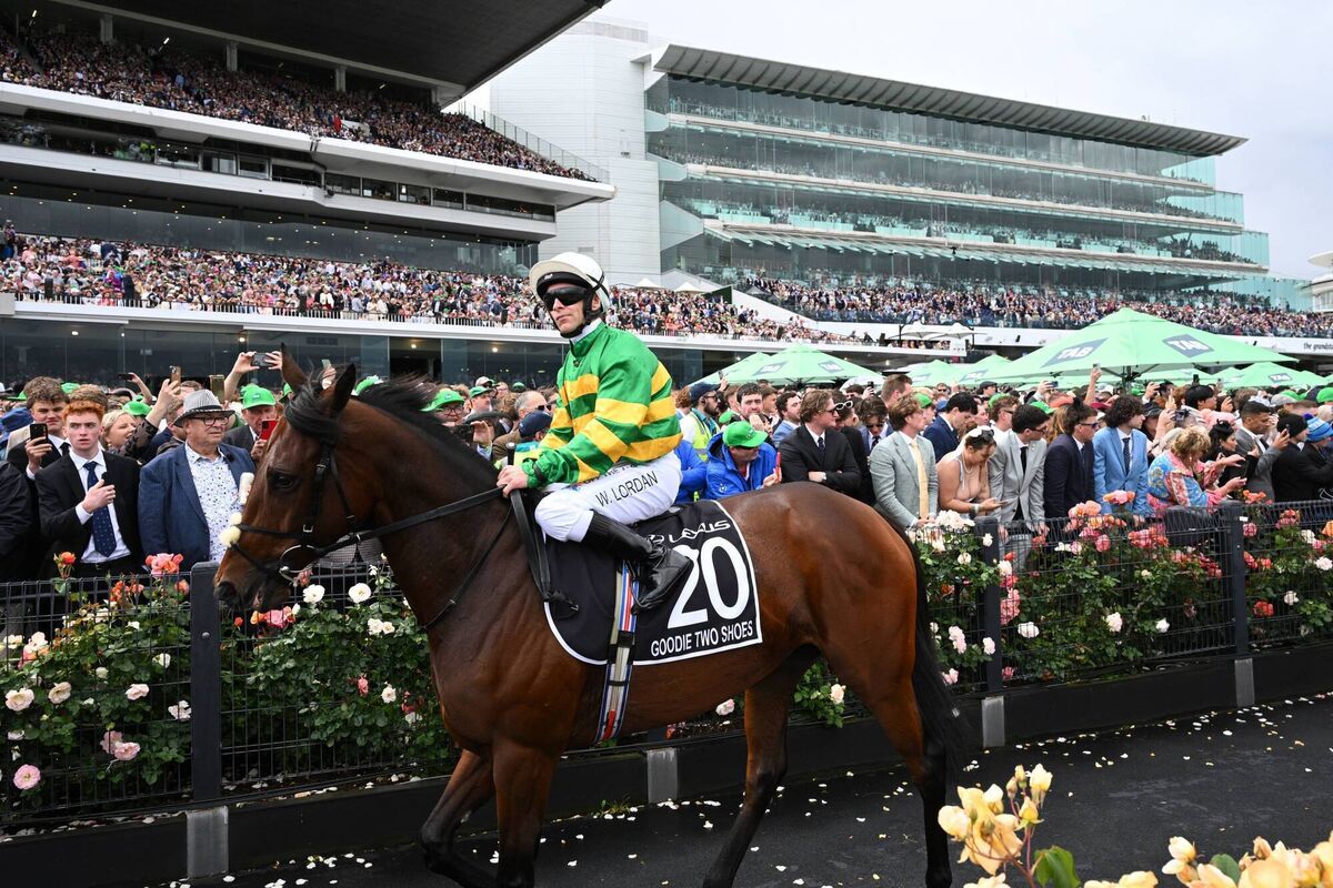 Wayne Lordan riding Goodie Two Shoes before Race 7, the Lexus Melbourne Cup during Melbourne Cup Day at Flemington Racecourse on November 04, 2025 in Melbourne, Australia. (Photo by Vince Caligiuri/Getty Images) Wayne Lordan riding Goodie Two Shoes before Race 7, the Lexus Melbourne Cup during Melbourne Cup Day at Flemington Racecourse on November 04, 2025 in Melbourne, Australia. (Photo by Vince Caligiuri/Getty Images)