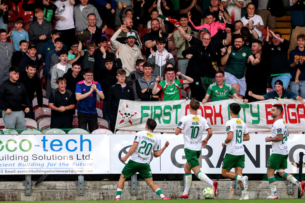 Cork City's Josh Fitzpatrick celebrates to the fans after scoring at Turner's Cross against Galway United. Picture: ©INPHO/Ben Brady Cork City's Josh Fitzpatrick celebrates to the fans after scoring at Turner's Cross against Galway United. Picture: ©INPHO/Ben Brady