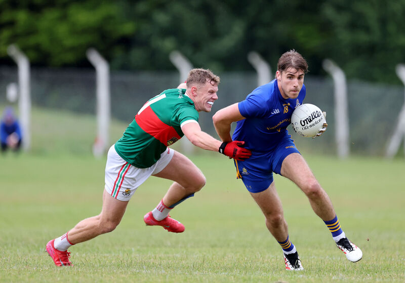 Ian Maguire of St Finbarr's looking to get away from Clonakilty's Darragh Gough during the McCarthy Insurance Group FL Division 1 final in July - the Barrs would go on to complete the double. Picture: Jim Coughlan Ian Maguire of St Finbarr's looking to get away from Clonakilty's Darragh Gough during the McCarthy Insurance Group FL Division 1 final in July - the Barrs would go on to complete the double. Picture: Jim Coughlan