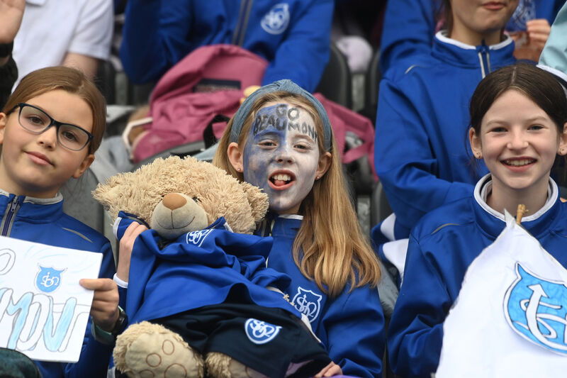 Tara Harrington with her face painted in the colours of Beaumont GNS, Cork at the Allianz Sciath na Scol Chorcaí games at SuperValu Pairc Ui Chaoimh in Cork. Picture Larry Cummins Tara Harrington with her face painted in the colours of Beaumont GNS, Cork at the Allianz Sciath na Scol Chorcaí games at SuperValu Pairc Ui Chaoimh in Cork. Picture Larry Cummins