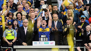 Inpho Ronan Maher lifts the Liam MacCarthy cup 20/7/2025