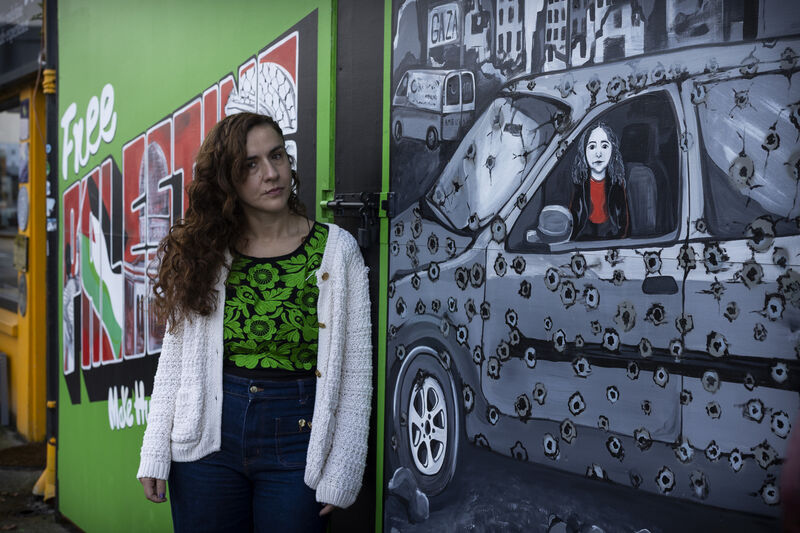 A mural for Palestine, a tribute to Hind Rajab, revealed at Izz cafe cork. A mural for Palestine, a tribute to Hind Rajab, revealed at Izz cafe cork.