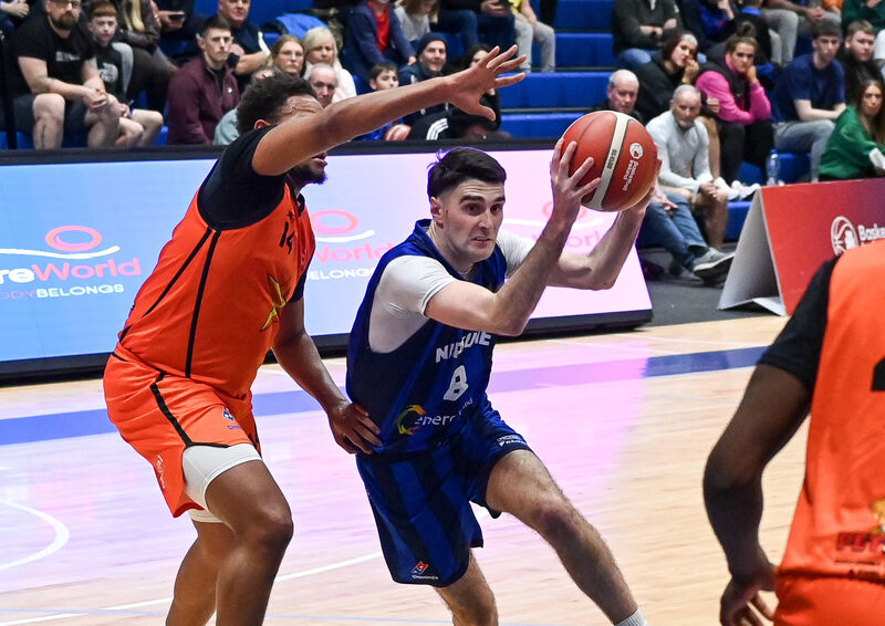 Neptune's Eli Lenihan gets away from Sligo's Ja'zere Noel. Picture: David Keane. Neptune's Eli Lenihan gets away from Sligo's Ja'zere Noel. Picture: David Keane.