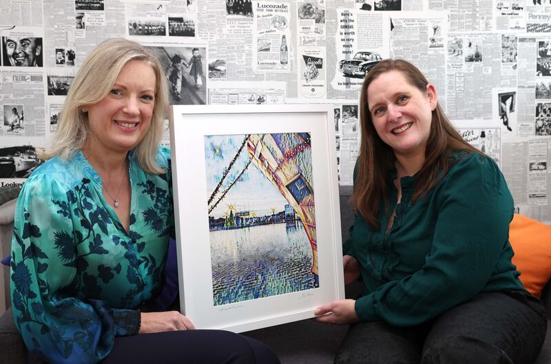 Sue Nelson, Artist and Photographer from Ballygarvan and Mary Corcoran, Holly Bough Editor. Picture: Jim Coughlan.