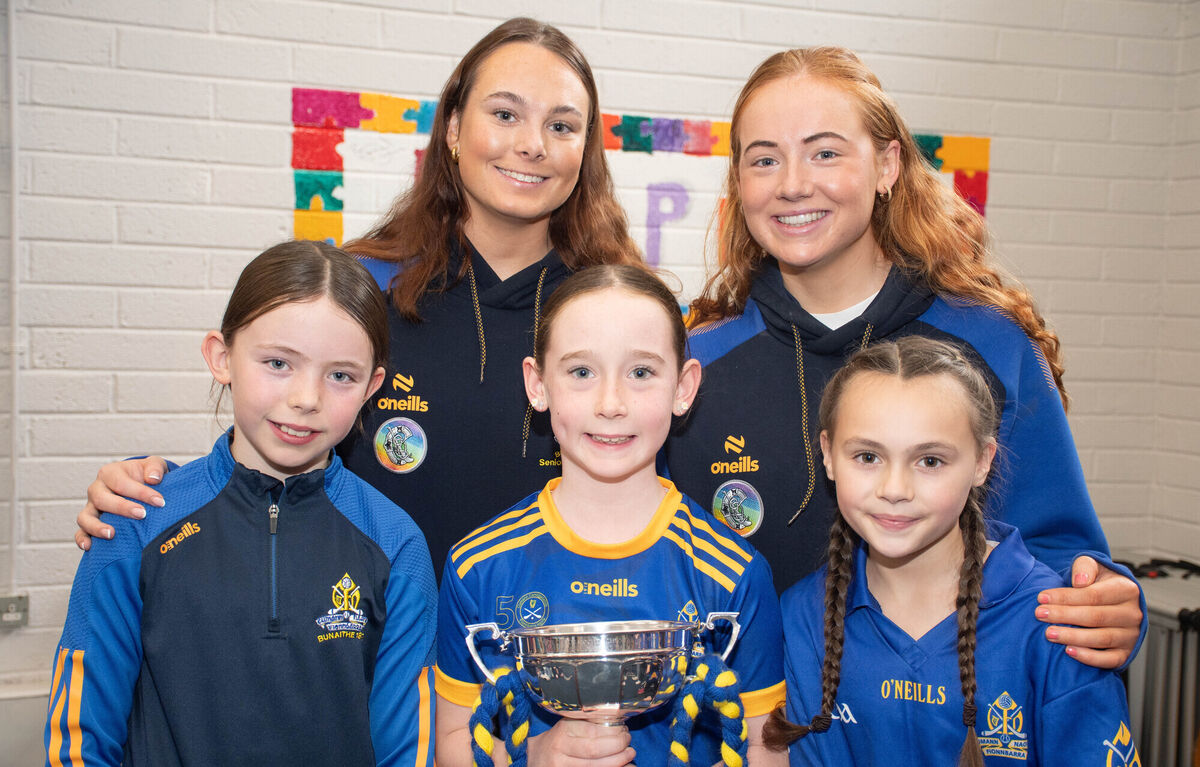 St Finbarr's senior camogie team players Orlaith Cahalane and Ella Wiggington Barrett with Aine Barrett, Ellen O'Sullivan and Skylar Sikora. St Finbarr's senior camogie team players Orlaith Cahalane and Ella Wiggington Barrett with Aine Barrett, Ellen O'Sullivan and Skylar Sikora.