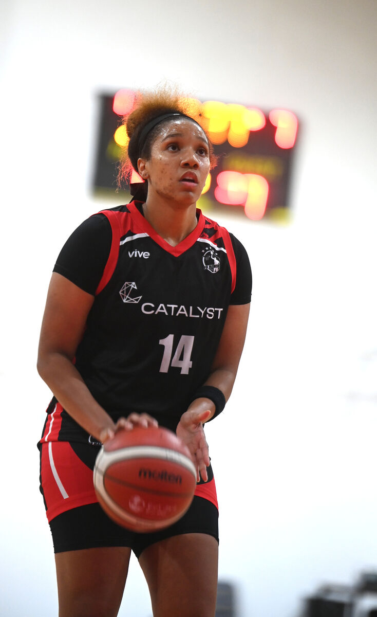 Laila Blair lines up a free throw. Picture: Larry Cummins Laila Blair lines up a free throw. Picture: Larry Cummins