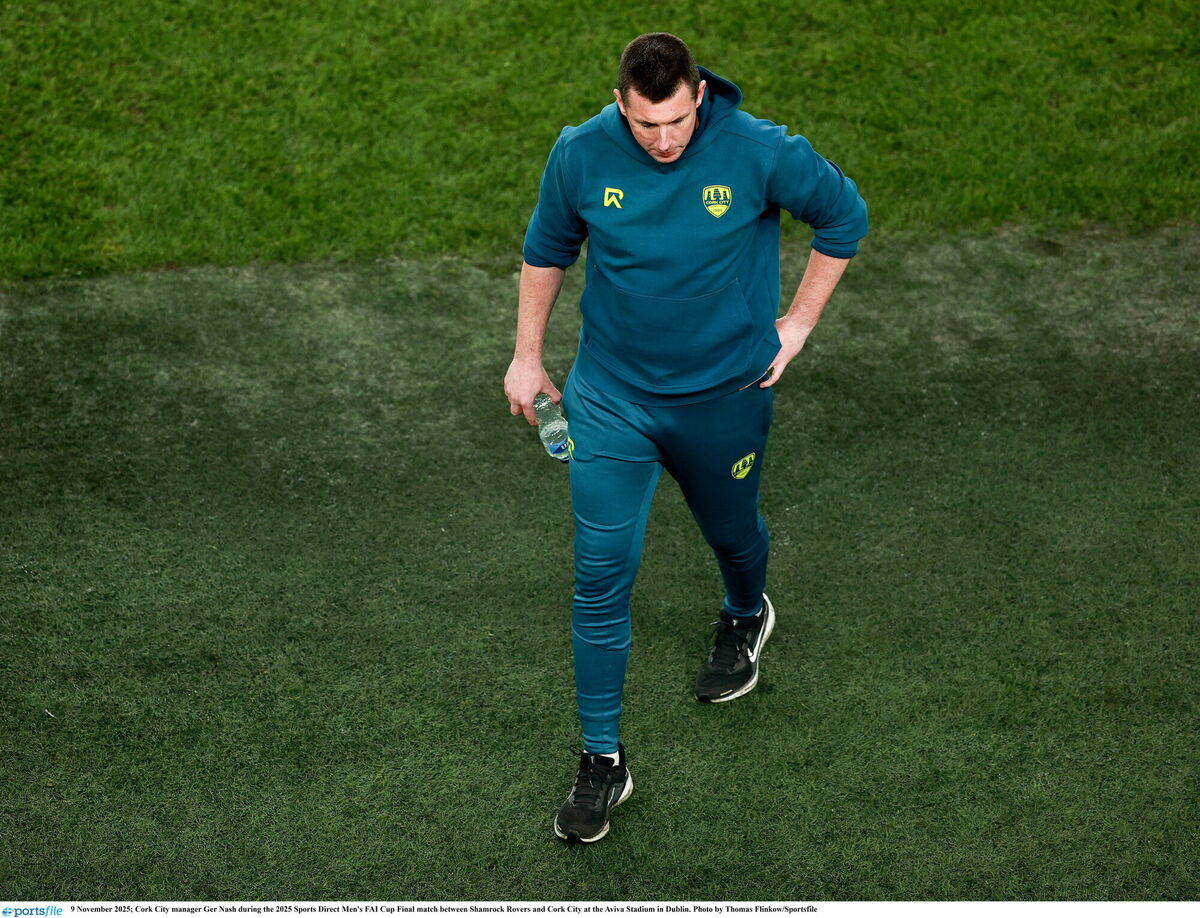 Cork City manager Ger Nash was left disappointed with the result. Picture: Thomas Flinkow/Sportsfile Cork City manager Ger Nash was left disappointed with the result. Picture: Thomas Flinkow/Sportsfile