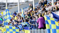 St. Finbarrs fans celebrate Cillian Myers Murray’s goal 16/1/2022