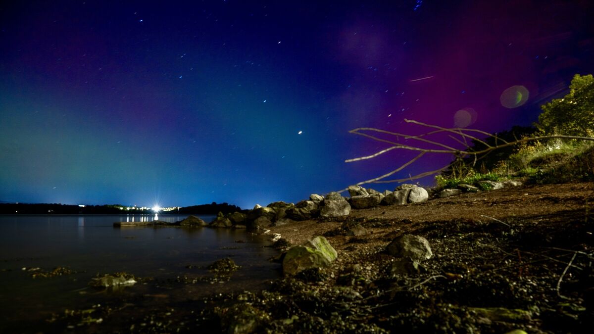 The Northern Lights visible above Cork skies over Passage West last October  Picture Chani Anderson
