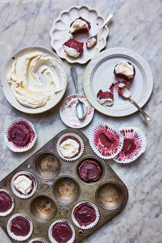 Clodagh McKenna’s beetroot chocolate cupcakes. Picture: David Loftus/PA Clodagh McKenna’s beetroot chocolate cupcakes. Picture: David Loftus/PA