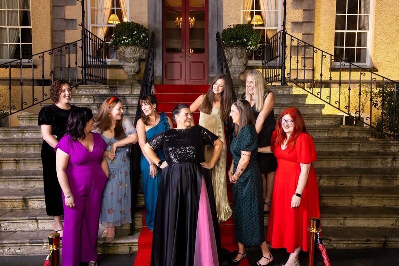 Sian Horn, Founder of The Club Women's Network, pictured (centre), with the organising committee at The Female Founder Awards 2025, hosted by The Club Women's Network, which took place in Maryborough Hotel, Cork, to celebrate women in business. Picture: Michael O'Sullivan / OSM PHOTO