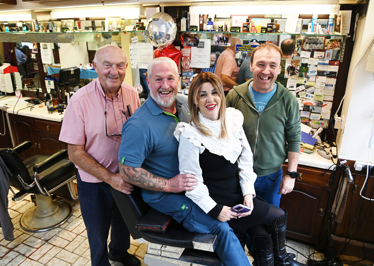  Mick Moriarty with customer Malcolm Stokes and staff members Mary Hayes and Donnacha O'Connell. Picture: Eddie O'Hare