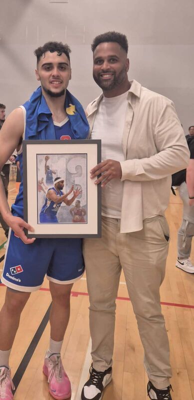 Carleton Cuff with his son Daryl before UCC Demons first Super League game of the season against Neptune at the Mardyke Arena. Carleton Cuff with his son Daryl before UCC Demons first Super League game of the season against Neptune at the Mardyke Arena.