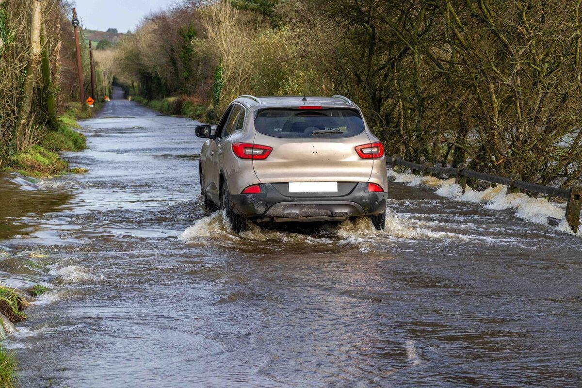 After a night of torrential rain earlier this week, roads around Madore, West Cork is flooded and impassable, Picture: Andy Gibson.