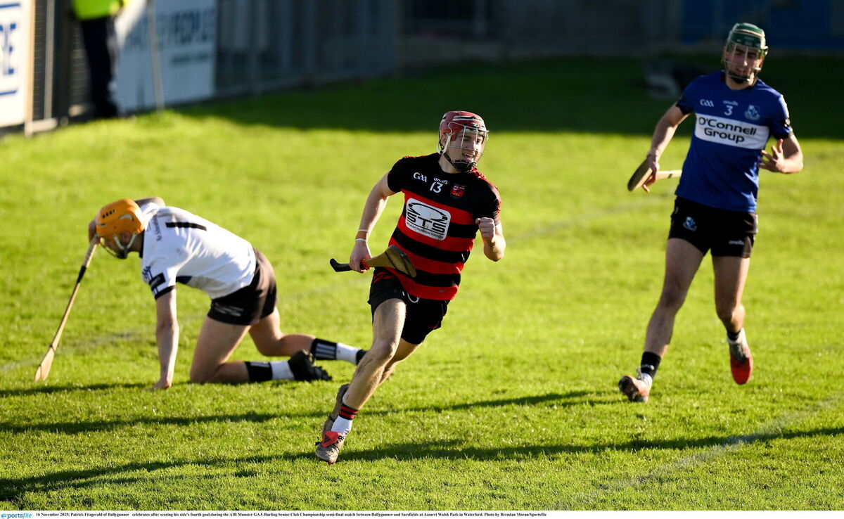 Patrick Fitzgerald of Ballygunner celebrates after scoring his side's third goal. Picture: Brendan Moran/Sportsfile Patrick Fitzgerald of Ballygunner celebrates after scoring his side's third goal. Picture: Brendan Moran/Sportsfile