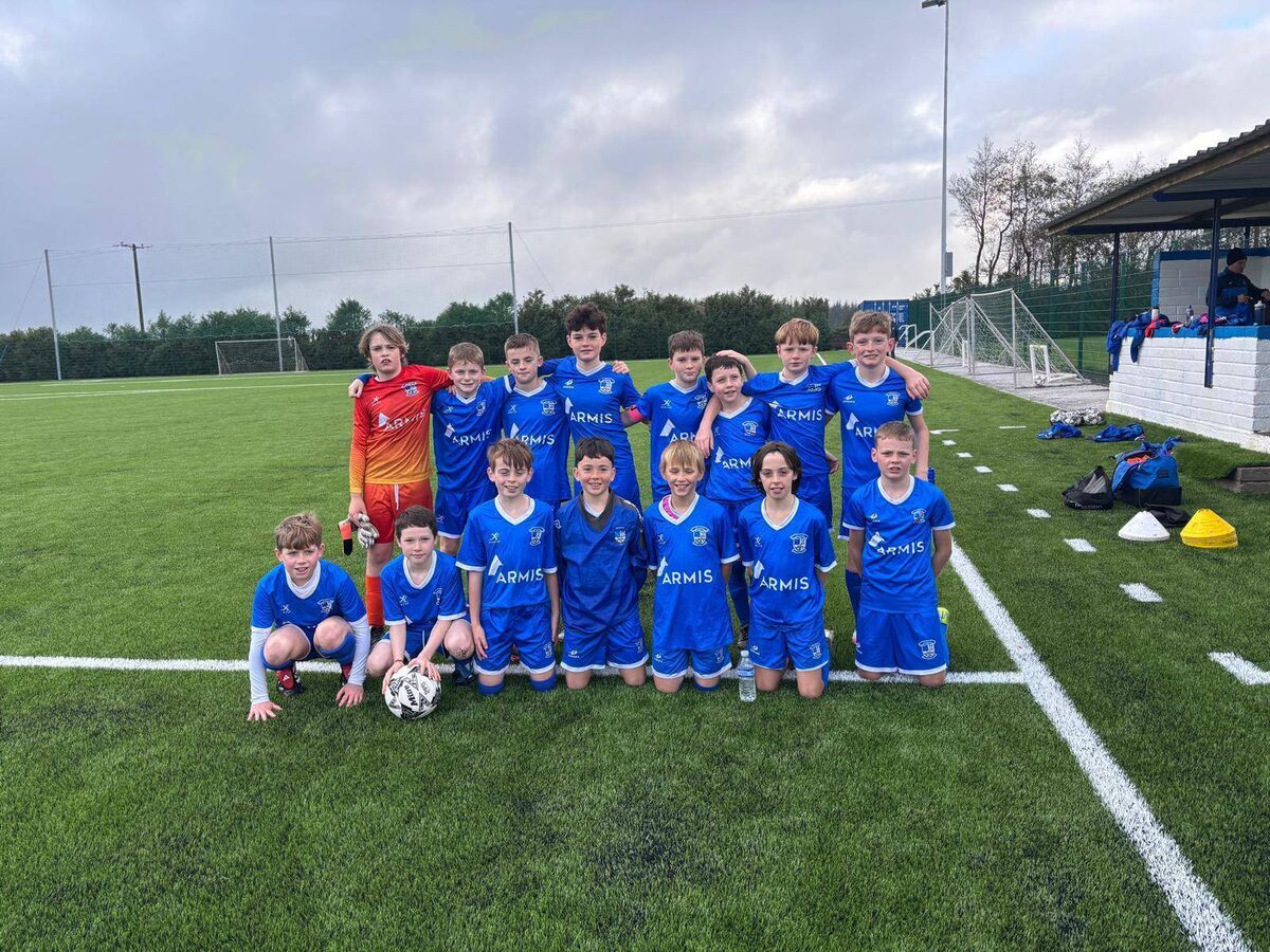 The Ballinhassig U12 team, who were first to play a game on the new astro. 