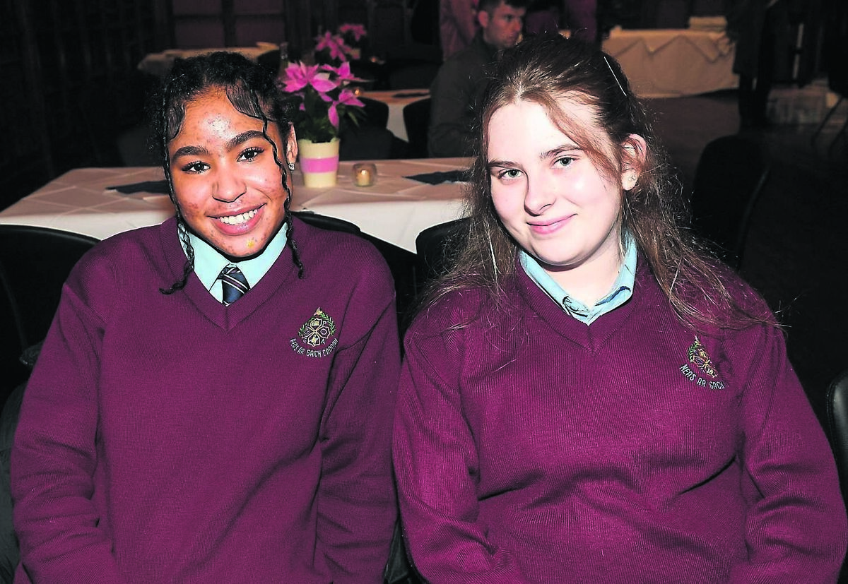 Alessia Salis and Ava O’Donovan of Mayfield Community School enjoy the launch of the mentoring aspect of the Access to Education and Bridge to Employment Programme at the Aula Maxima in UCC. Picture: David Keane
Alessia Salis and Ava O’Donovan of Mayfield Community School enjoy the launch of the mentoring aspect of the Access to Education and Bridge to Employment Programme at the Aula Maxima in UCC. Picture: David Keane