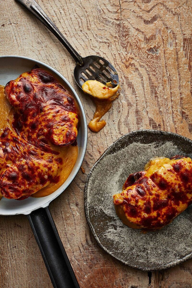 James Martin's Welsh rarebit with bacon and chutney. Picture: Dan Jones/PA 