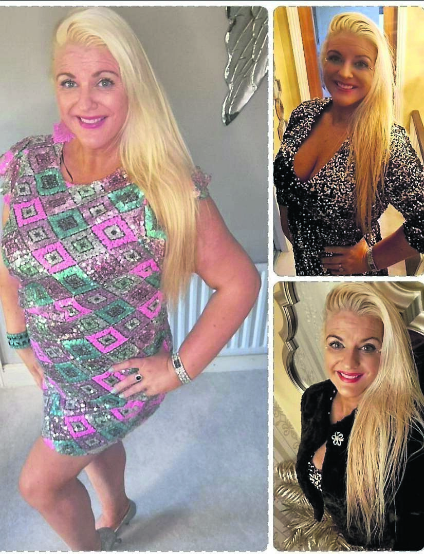 Emer O’Callaghan in some festive party looks, left, in a sequin pink and silver mini-skirt and top from Savida, Dunnes Stores, silver heels are Nine West, Brown Thomas, Cork. Top right, in a gold and black sparkly dress and fake fur from Ruby Rouge Boutique. Emer’s make-up is Master Colors Paris, available at Emerald Beauty Clinic Emer O’Callaghan in some festive party looks, left, in a sequin pink and silver mini-skirt and top from Savida, Dunnes Stores, silver heels are Nine West, Brown Thomas, Cork. Top right, in a gold and black sparkly dress and fake fur from Ruby Rouge Boutique. Emer’s make-up is Master Colors Paris, available at Emerald Beauty Clinic