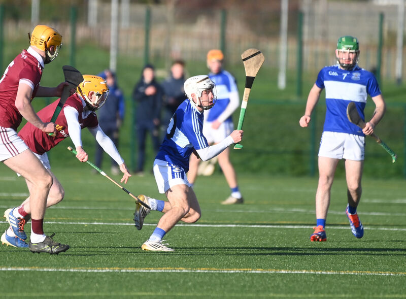 Evan Mac Eochán in possession for Gaelcholáiste Mhuire. Picture: Larry Cummins Evan Mac Eochán in possession for Gaelcholáiste Mhuire. Picture: Larry Cummins