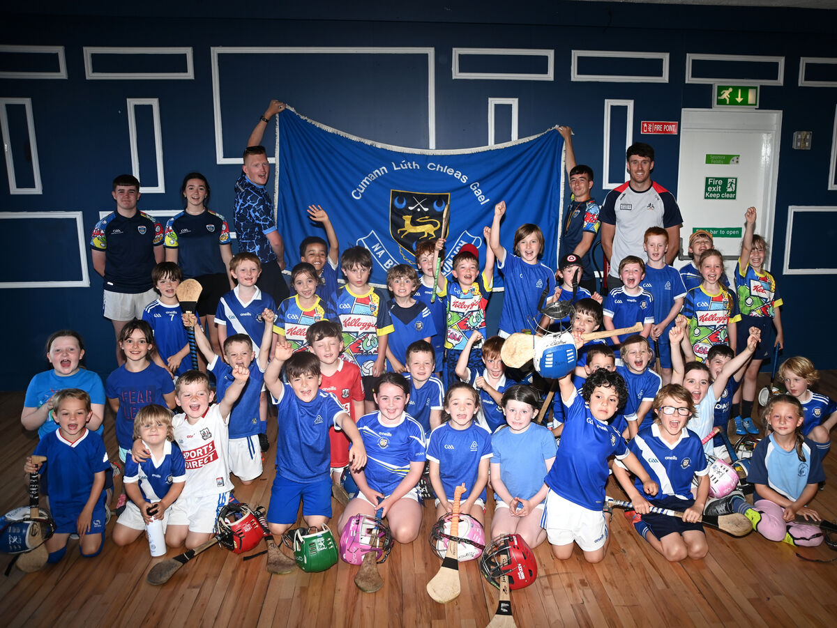 Cork hurler Tim O'Mahony with coaches and children at the 2022 Cúl Camp. Picture: Larry Cummins Cork hurler Tim O'Mahony with coaches and children at the 2022 Cúl Camp. Picture: Larry Cummins