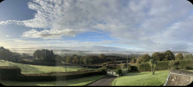 The four bed home enjoys beautiful views of the surrounding countryside. The four bed home enjoys beautiful views of the surrounding countryside.