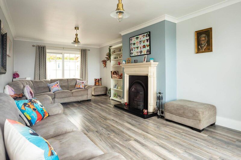 The home boasts a spacious living area. The home boasts a spacious living area.