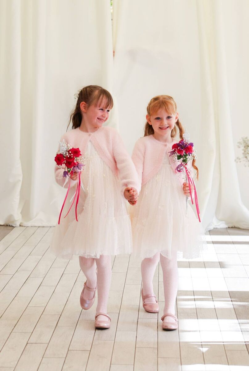Isla and Tírna were flowergirls on the day.