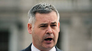 Sinn Fein finance spokesman Pearse Doherty doorstep