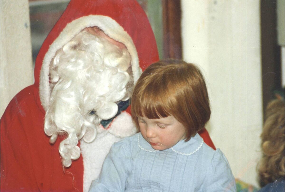 Aisling Murphy visiting Santa in Cork.