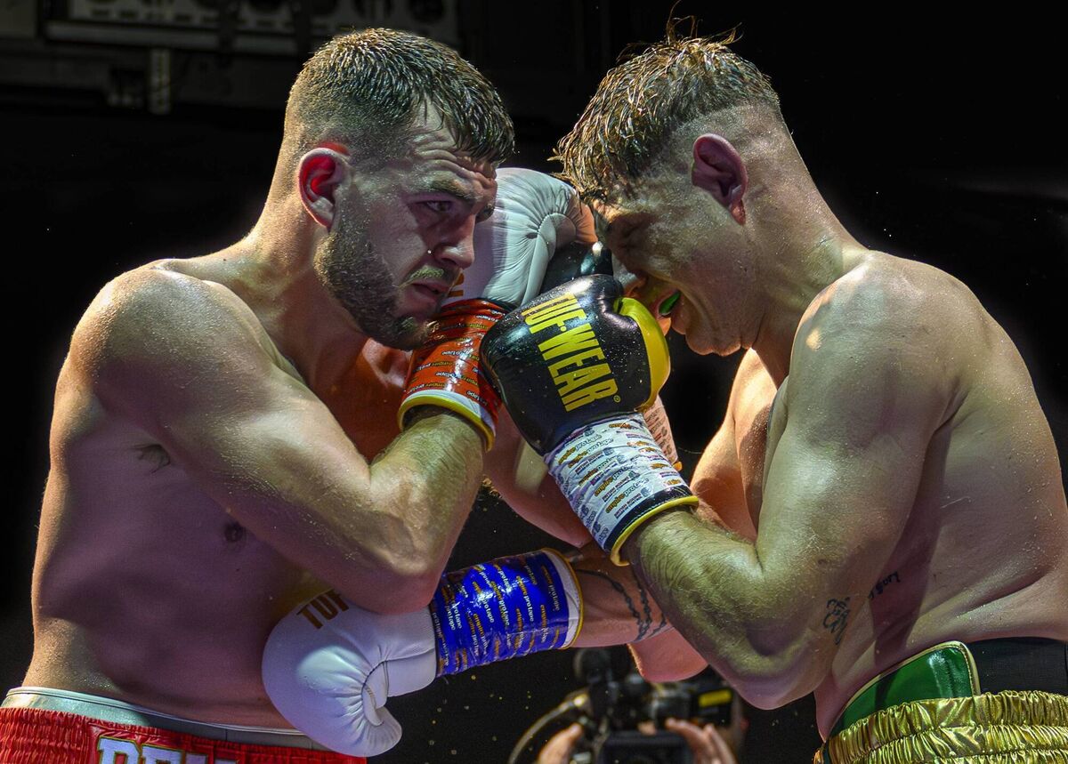 Cathal Crowley and Kevin Crowley in action. Picture: Doug Minihane